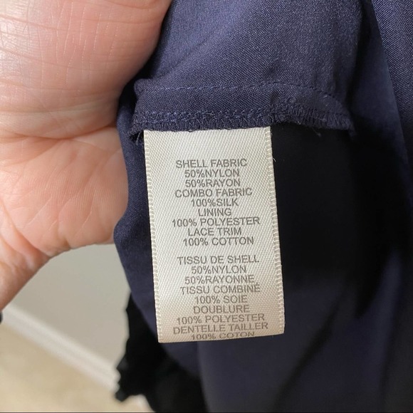 Rebecca Taylor Tank Lace Mix Pleat Dress Size 12 - Picture 9 of 12